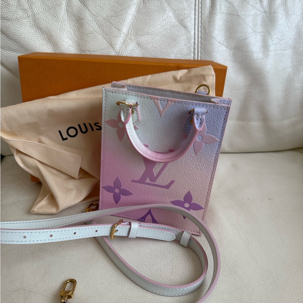 Louis Vuitton Pink and Purple Mini Bag with Monogram